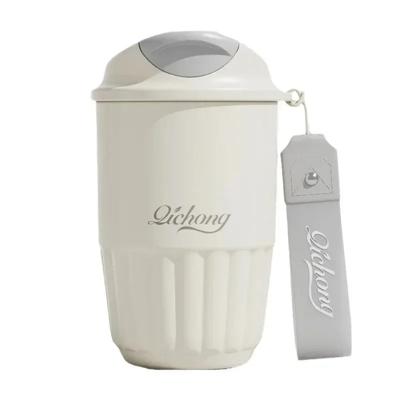 MugLife white ceramic liner thermos 410ml – pure taste leakproof travel mug