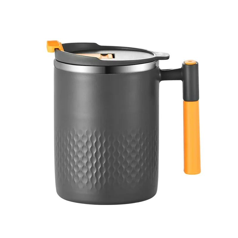 MugLife heat-resistant mug on desk – slow sipping home coffee cup with handle