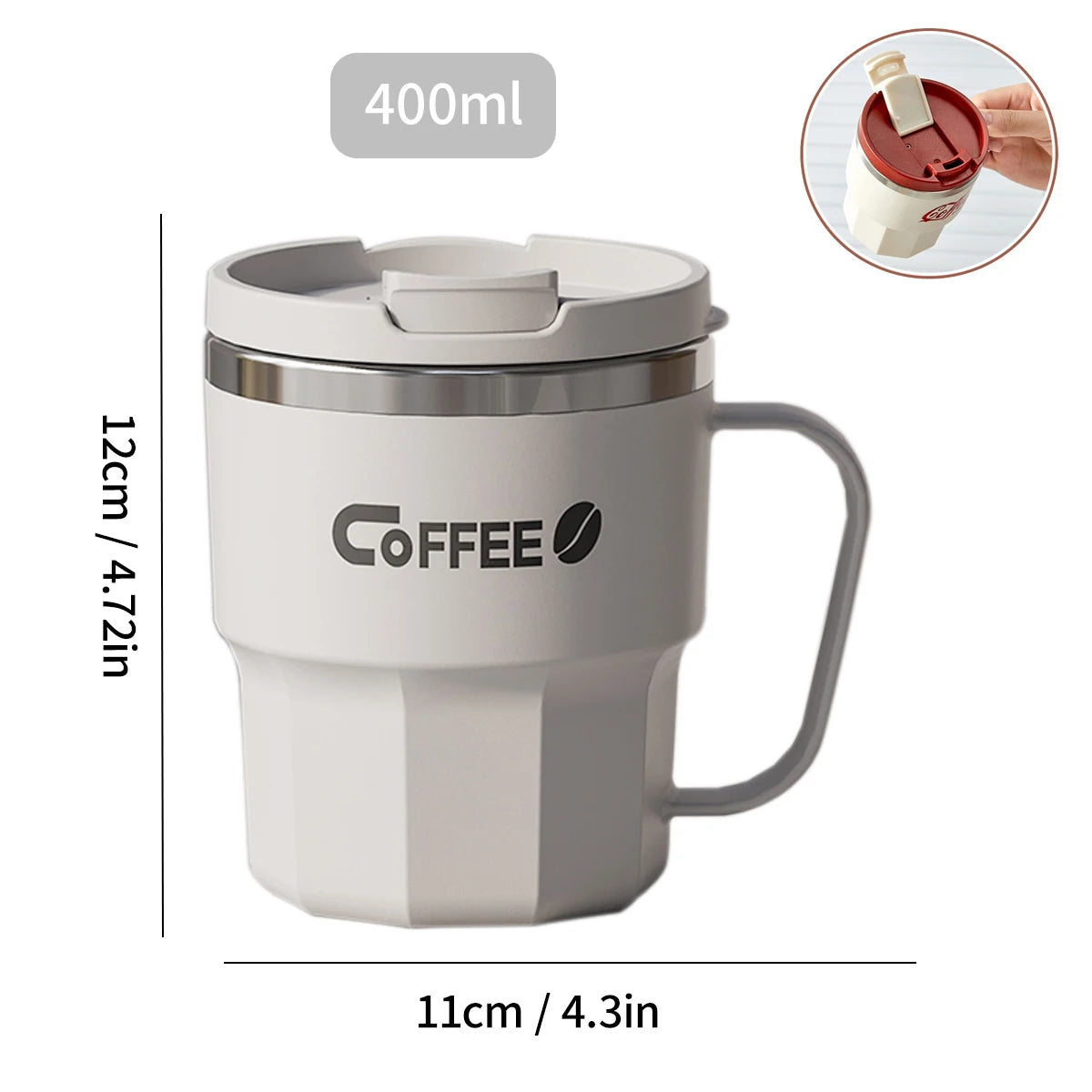 B Style white insulated coffee cup – MugLife gift idea for coffee lovers
