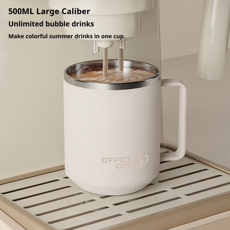 480ML insulated coffee mug with handle in off-white by MugLife