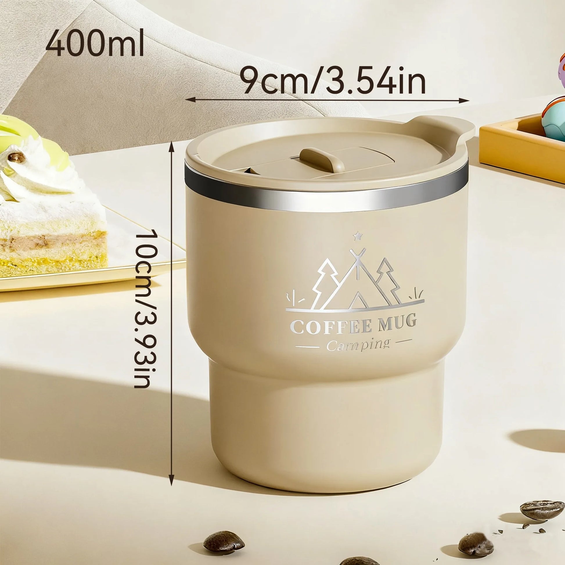 MugLife aesthetic coffee cup showing slim portable profile – fits any bag