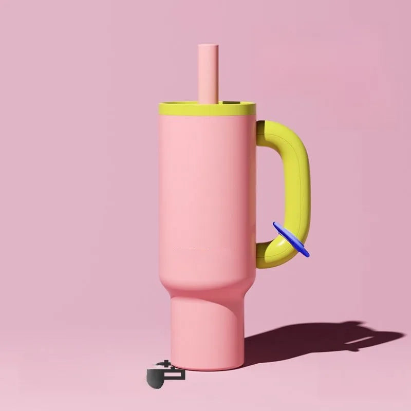MugLife Sweetheart Candied giant thermos cup – playful pink dopamine mug