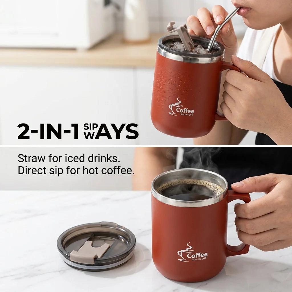 MugLife leakproof thermos water bottle for travel and commuting