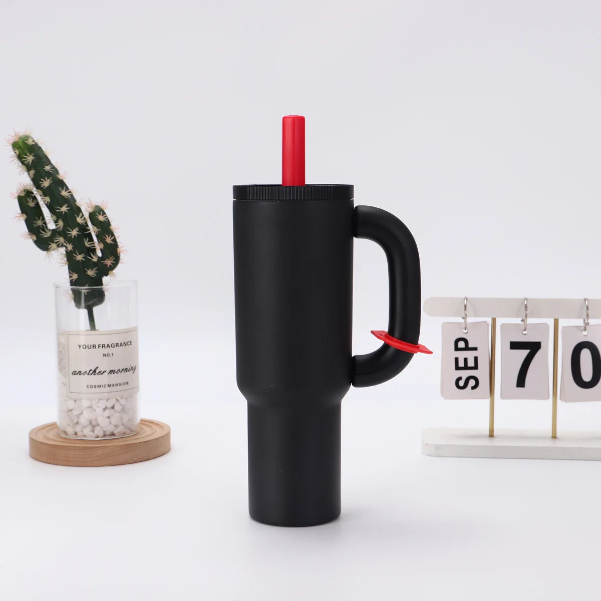 MugLife Dark Night Black giant thermos cup 1050ml – bold sleek stainless steel