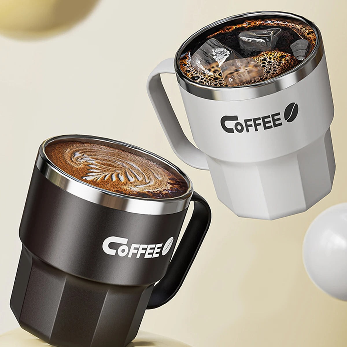 MugLife stainless steel everyday mug with secure lid – keeps drinks hot longer