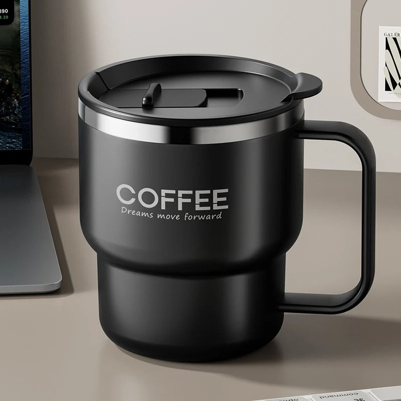 301-400ml insulated stainless steel coffee cup – MugLife leakproof design